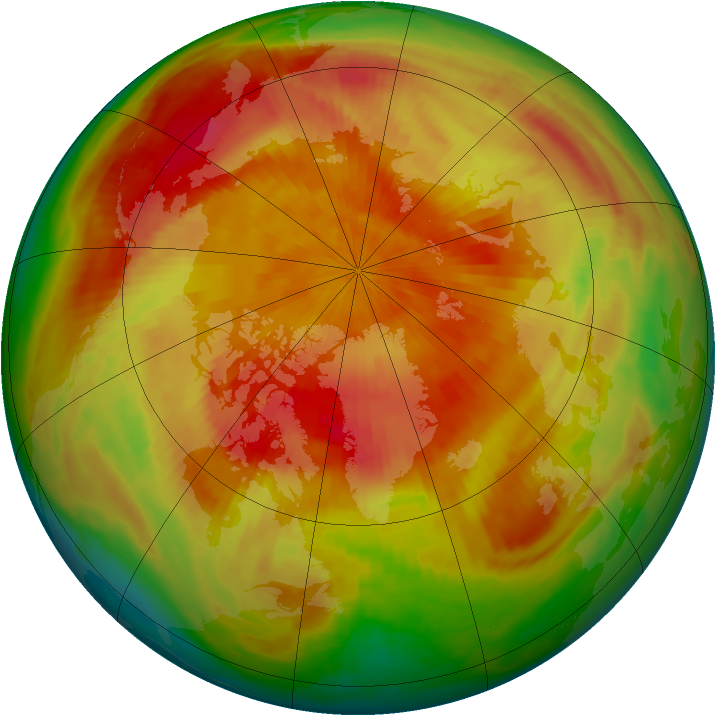 Arctic ozone map for 06 April 1998